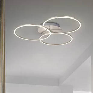 Briloner Lampa sufitowa Frame Ring Switch dim nikiel 3-pkt. - Lampy sufitowe - miniaturka - grafika 1
