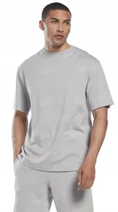 REEBOK - T-SHIRT MĘSKI - RL AOP TEE HN6886 koszulka szara klasyczny krój - Koszulki męskie - miniaturka - grafika 1