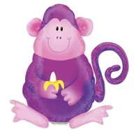 Balony i akcesoria - Amscan Balon foliowy "Małpka", 14" SHP 1430702 - miniaturka - grafika 1