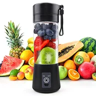 Blendery kielichowe - Przenośny mikser 380 ml do koktajli i koktajli: Mini mini blender wyciskarka do cytrusów z możliwością ładowania USB, odpowiedni do podróży sportowych na świeżym powietrzu do domu - miniaturka - grafika 1