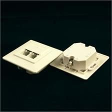 NetRack gniazdo kompletne podtynkowe 2xRJ45 8p8c STP Cat5e 106-14