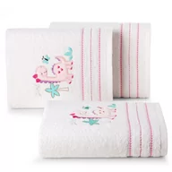 Okrycia kąpielowe dla dzieci - Eurofirany Ręcznik kapielowy BABY29 75X75 Biały/ró - miniaturka - grafika 1