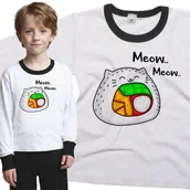 Piżamy dla dziewczynek - Piżama dziecięca Kot Sushi Uramaki 98/104 - VoloDonum - miniaturka - grafika 1
