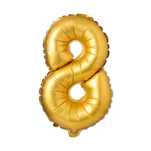 PARTY TIME PARTY TIME BLF3957-8-0063 XXL balon foliowy z cyframi nr 8, złoty BLF3957-8-0063 - Balony i akcesoria - miniaturka - grafika 2