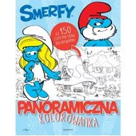 Kolorowanki, wyklejanki - Egmont Smerfy. Panoramiczna kolorowanka praca zbiorowa - miniaturka - grafika 1