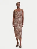 Sukienki - Fracomina Sukienka koktajlowa FJ23SD3007W470N4 Brązowy Regular Fit - miniaturka - grafika 1