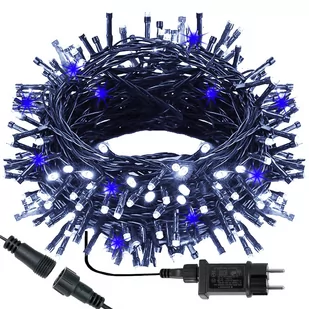 Lampki choinkowe 300 LED 15 m zimny biały + flash zewnętrzne oświetlenie świąteczne - Oświetlenie świąteczne - miniaturka - grafika 1