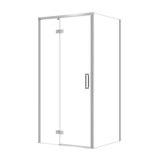 Kabina prysznicowa Cersanit Larga 100x80x195 prostokątna lewa chrom transparentne S601-314 - Kabiny prysznicowe - miniaturka - grafika 1
