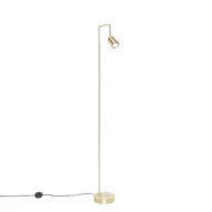 Lampy stojące - QAZQA Nowoczesna lampa podłogowa mosiężna regulowana - Java - miniaturka - grafika 1
