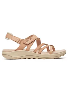 Merrell Skórzane sandały "Harbor Backstrap" w kolorze beżowym - Sandały damskie - miniaturka - grafika 1