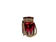 Ozdoby bożonarodzeniowe - OSŁONKA SZKLANA CZERWONA CHOINKA 16 CM - miniaturka - grafika 1