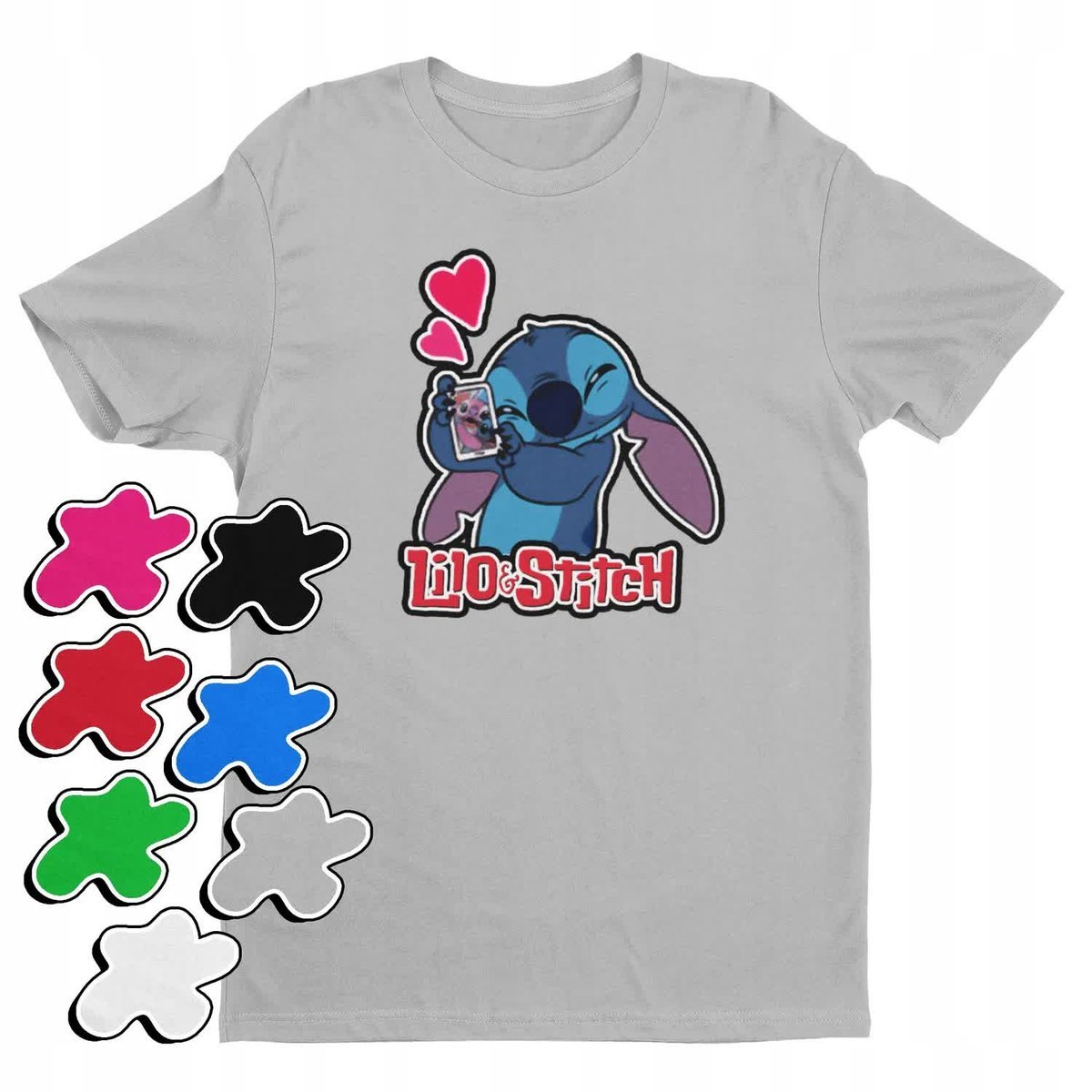 Koszulka T-Shirt Dziecięca Z Nadrukiem Duży Wybór Lilo Stitch -L 146-152