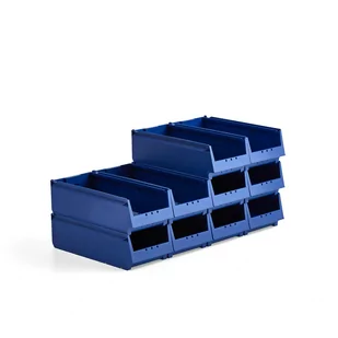 Wielofunkcyjne pojemniki magazynowe AJ 9000, seria 9069, 500x230x150 mm, 10 szt., niebieski - Pojemniki przemysłowe - miniaturka - grafika 1