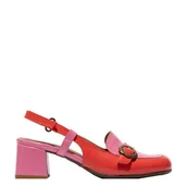 Sandały damskie - Sandały damskie Fly London PEMY 456 skórzane czerwony-różowy P145456001 - miniaturka - grafika 1