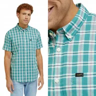 Koszule męskie - Lee BUTTON DOWN SS Monaco KOSZULA W KRATĘ KRÓTKI RĘKAW REGULAR FIT M - miniaturka - grafika 1