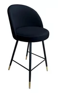 Taborety i hokery - Hoker krzesło barowe Trix podstawa czarna/złota MG19 - miniaturka - grafika 1