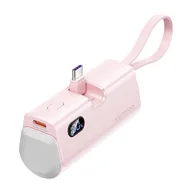 Powerbanki - Powerbank Vention wyświetlacz LED 4800mAh 22.5W FHQP0 (różowy) - miniaturka - grafika 1