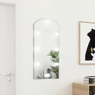 Lustra - vidaXL Lustro z lampami LED, 90x45 cm, szklane, z łukiem - miniaturka - grafika 1