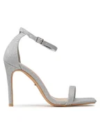 Sandały damskie - DeeZee Sandały FB89725-19 Srebrny - miniaturka - grafika 1