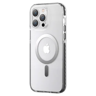 Kingxbar PQY Ice Crystal Series magnetyczne etui iPhone 14 Pro Max MagSafe szare - Etui i futerały do telefonów - miniaturka - grafika 1