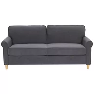 Sofy i kanapy - Beliani Sofa 3-osobowa welurowa szara RONNEBY - miniaturka - grafika 1