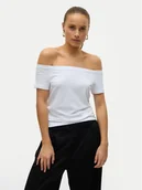 Bluzki damskie - Vero Moda Bluzka Panda 10325598 Biały Regular Fit - miniaturka - grafika 1