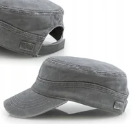 Czapki i chusty sportowe męskie - Czapka z Daszkiem MĘSKA Patrolówka Bawełna SZARA Vintage Płytka Pako Jeans - miniaturka - grafika 1