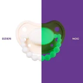 Smoczki uspokajające - LUU - Smoczek pozycjonujący świecący w ciemności, american cream glow 36m - miniaturka - grafika 1