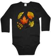 Body dla niemowląt - Body dziecięce Zielone Czerwone Brązowe Liście Klonu Akacji Lipy 74/80 - miniaturka - grafika 1