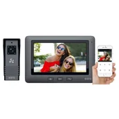 Systemy inteligentnych domów - Wideodomofon EURA VDP-45A3-TY ALPHA+ Czarny - miniaturka - grafika 1