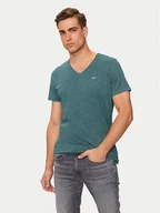 Koszulki męskie - Tommy Jeans T-Shirt Jaspe DM0DM09587 Zielony Slim Fit - miniaturka - grafika 1