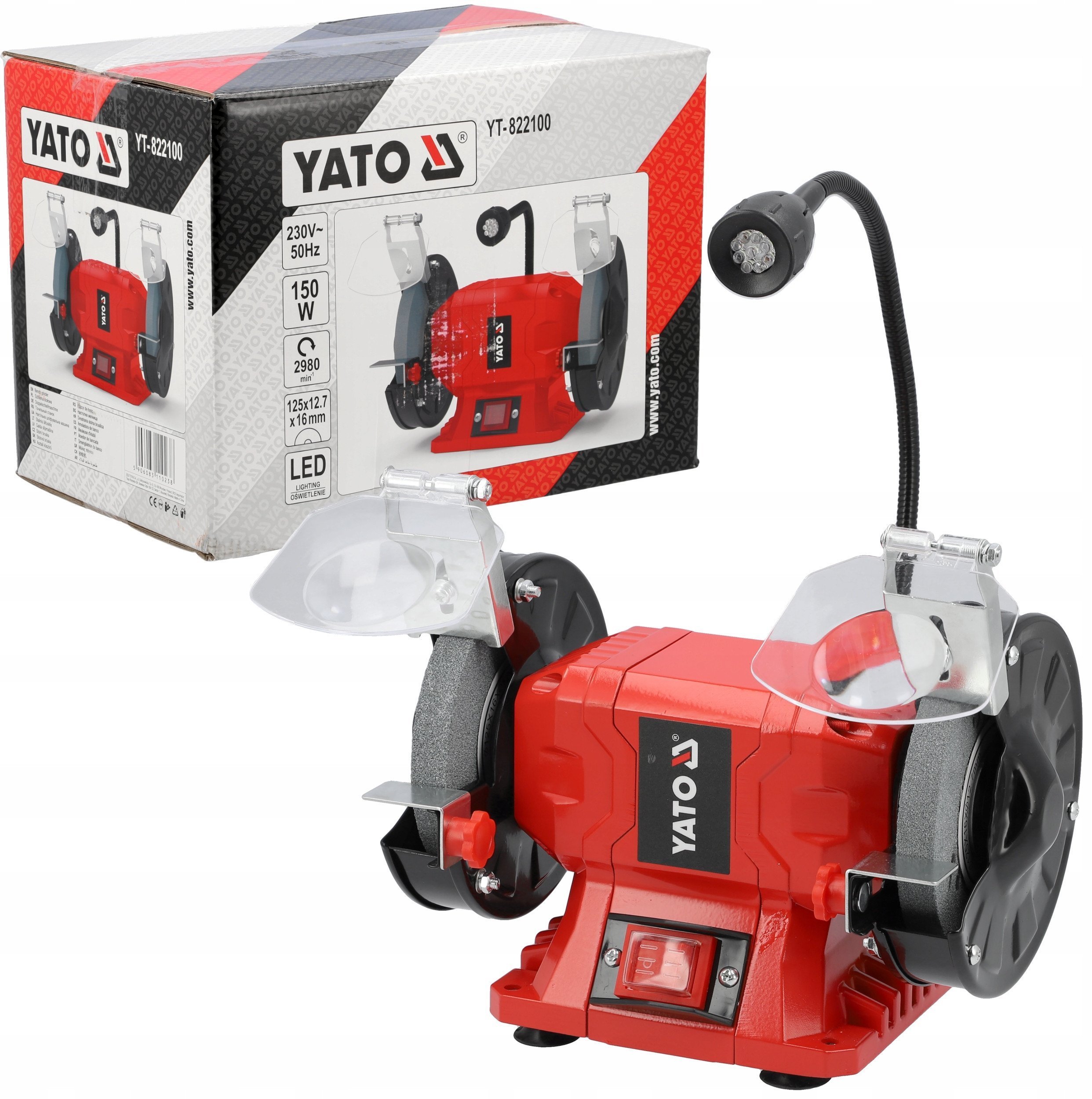 YATO YT-822100 SZLIFIERKA STOŁOWA 150W 125x12,7mm