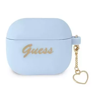 Guess GUA3LSCHSB AirPods 3 cover niebieski/blue Silicone Charm Collection - Akcesoria do słuchawek - miniaturka - grafika 1