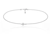 Biżuteria religijna - Srebrny naszyjnik z krzyżykiem - miniaturka - grafika 1