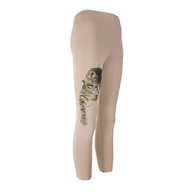 Legginsy - Dziewczęce legginsy, beżowe z kotkiem, Tup Tup - miniaturka - grafika 1