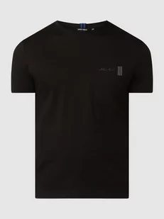 T-shirt o kroju slim fit z bawełny - Koszulki męskie - miniaturka - grafika 1