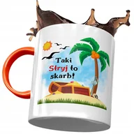 Kubki - Kubek Pomarańczowy Dla Stryja na Urodziny Prezent z Nadrukiem ze Zdjęciem + Opakowanie na prezent (wzór 01) - miniaturka - grafika 1