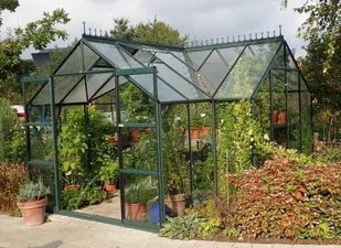 VITAVIA szklarnia ogrodowa Sirius 13000, zielona - (13 m2; 3,84 x 3,84 m) szkło hartowane + baza - Szklarnie ogrodowe - miniaturka - grafika 5