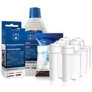 Zestaw Bosch, Filtr Aqualogis AL-Inte 6szt, Siemens Tabletki TZ80001, Bosch Odkamieniacz 311968 500ml - Akcesoria i części do ekspresów do kawy - miniaturka - grafika 1