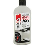 Kosmetyki samochodowe - Wosk koloryzujący Carnauba do karoserii srebrny 500 ml 4CAR - miniaturka - grafika 1