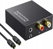 Przetworniki DAC - Novaza Tech Optyczny Konwerter Coaxial Toslink Rca 2x Cinch 66 - miniaturka - grafika 1
