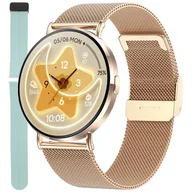 Smartwatch - Zegarek Smartwatch Damski Enter SAT06.110.1410.2514-SET różowe złoto - miniaturka - grafika 1