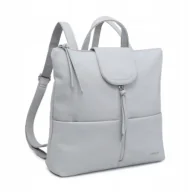 Torebki damskie - Szary Elegancki Miejski Plecak Damski LUIGISANTO Skóra Ekologiczna - miniaturka - grafika 1