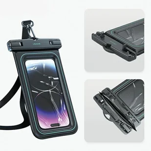 USAMS Etui wodoodporne 6.7" IP68 czarny/black FSD1301 (US-YD013) - Etui i futerały do telefonów - miniaturka - grafika 7