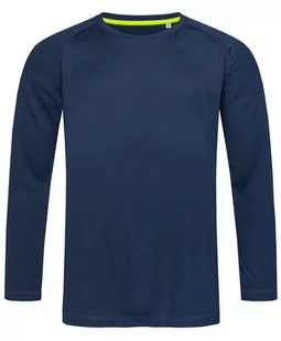Longsleeve Sportowy, Koszulka, T-shirt z Długim Rękawem, Granatowy, Raglanowe Rękawy - Stedman - Koszulki męskie - miniaturka - grafika 1