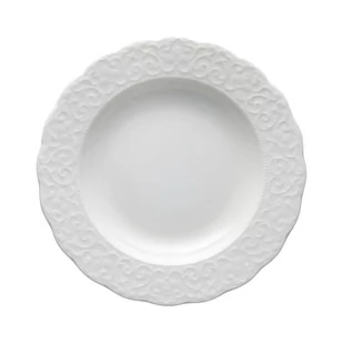 Biały talerz porcelanowy Brandani Gran Gala, ⌀ 22 cm - Talerze - miniaturka - grafika 1