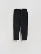 Spodnie damskie - Reserved - Spodnie cygaretki z paskiem - czarny - miniaturka - grafika 1