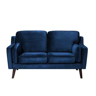 Beliani Sofa dwuosobowa tapicerowana ciemnoniebieska LOKKA - Sofy i kanapy - miniaturka - grafika 1