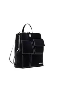 Desigual Women's Accessories PU plecak mini, czarny, jeden rozmiar - Torebki damskie - miniaturka - grafika 1
