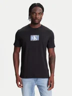 Koszulki męskie - Calvin Klein T-Shirt Box Tape Graphic LV04RC854G Czarny Regular Fit - miniaturka - grafika 1